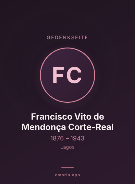 Gedenkportrait von Francisco Vito de Mendonça Corte-Real