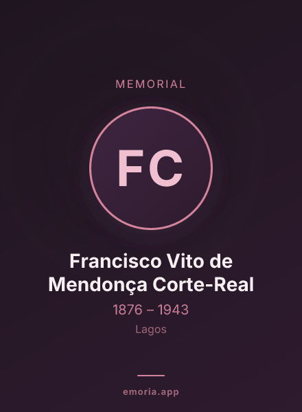 Memorial portrait of Francisco Vito de Mendonça Corte-Real