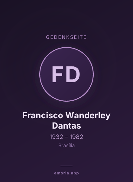 Gedenkportrait von Francisco Wanderley Dantas