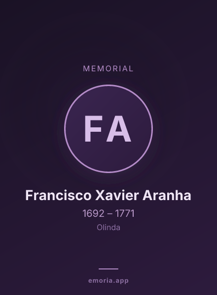 Memorial portrait of Francisco Xavier Aranha