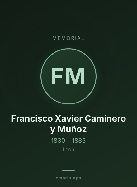 Memorial portrait of Francisco Xavier Caminero y Muñoz