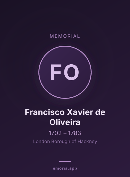 Memorial portrait of Francisco Xavier de Oliveira