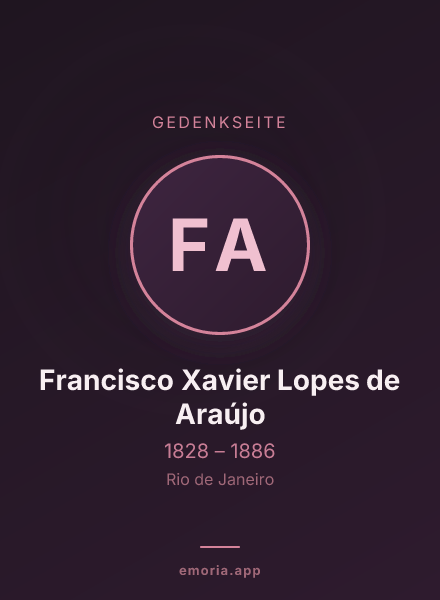 Gedenkportrait von Francisco Xavier Lopes de Araújo
