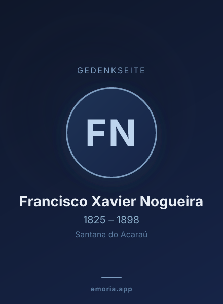 Gedenkportrait von Francisco Xavier Nogueira