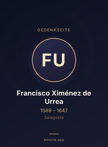 Gedenkportrait von Francisco Ximénez de Urrea