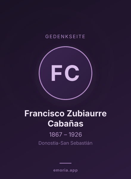 Gedenkportrait von Francisco Zubiaurre Cabañas