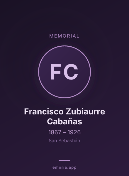 Memorial portrait of Francisco Zubiaurre Cabañas