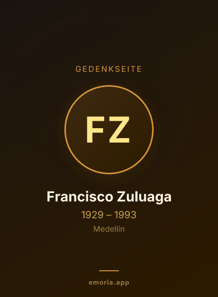 Gedenkportrait von Francisco Zuluaga