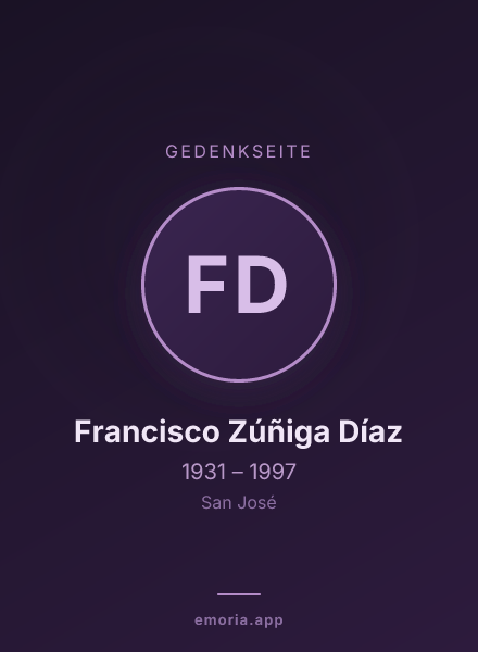 Gedenkportrait von Francisco Zúñiga Díaz
