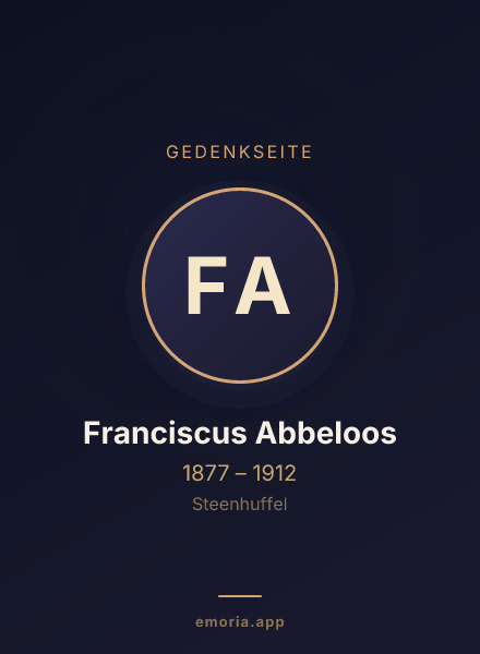 Gedenkportrait von Franciscus Abbeloos