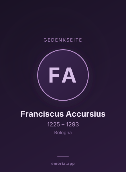 Gedenkportrait von Franciscus Accursius