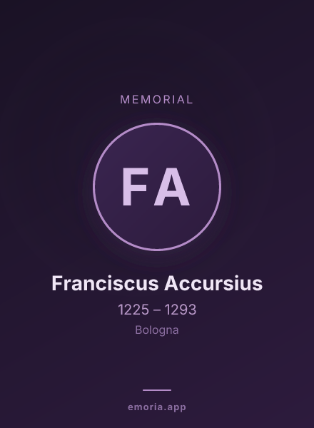 Memorial portrait of Franciscus Accursius