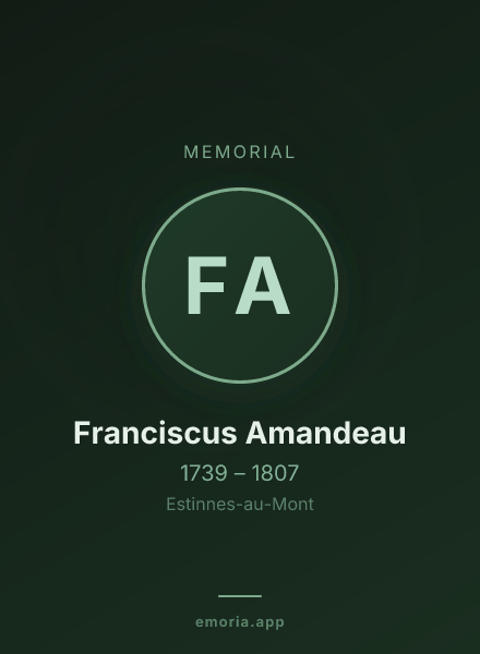 Memorial portrait of Franciscus Amandeau