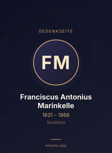 Gedenkportrait von Franciscus Antonius Marinkelle