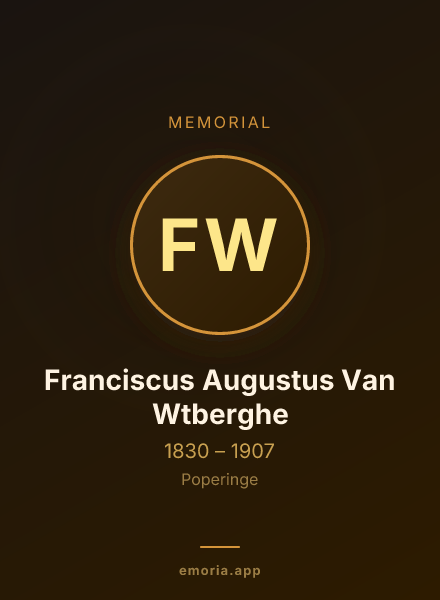 Memorial portrait of Franciscus Augustus Van Wtberghe
