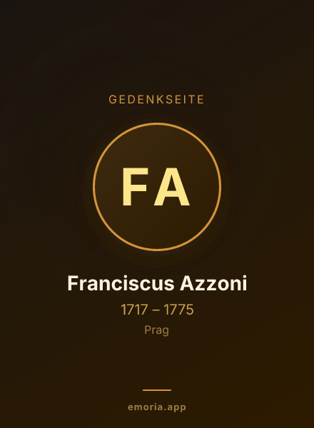 Gedenkportrait von Franciscus Azzoni