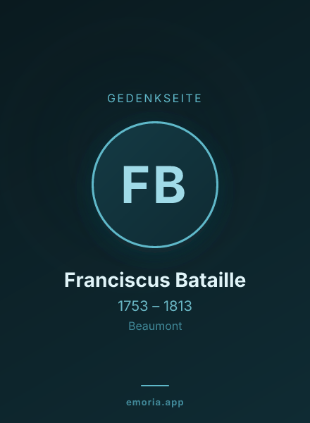 Gedenkportrait von Franciscus Bataille