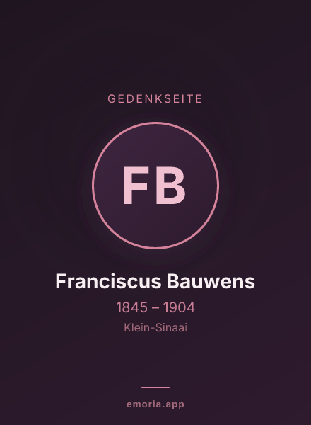 Gedenkportrait von Franciscus Bauwens