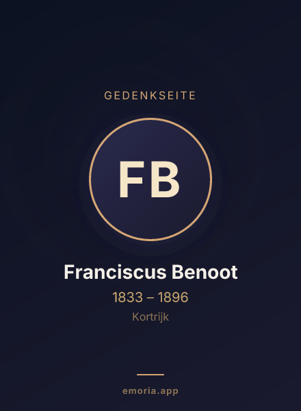 Gedenkportrait von Franciscus Benoot