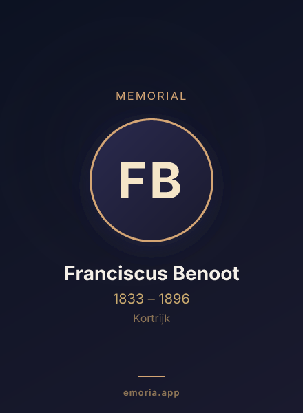 Memorial portrait of Franciscus Benoot