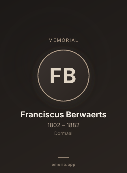 Memorial portrait of Franciscus Berwaerts