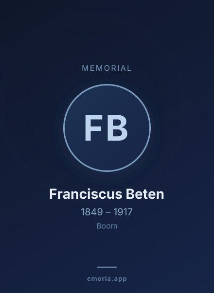Memorial portrait of Franciscus Beten