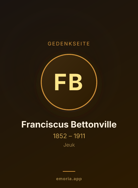 Gedenkportrait von Franciscus Bettonville