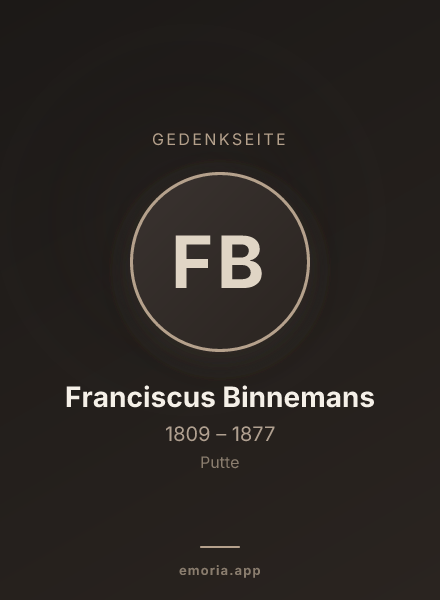 Gedenkportrait von Franciscus Binnemans