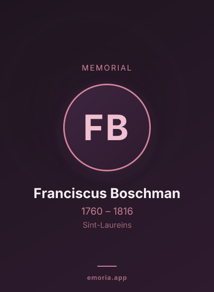 Memorial portrait of Franciscus Boschman