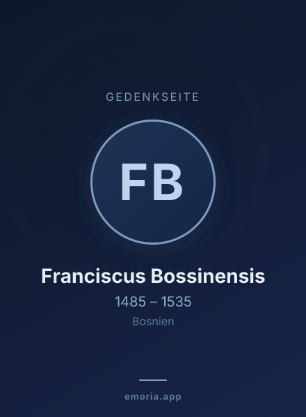 Gedenkportrait von Franciscus Bossinensis