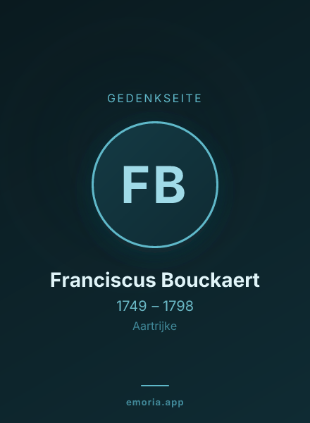 Gedenkportrait von Franciscus Bouckaert