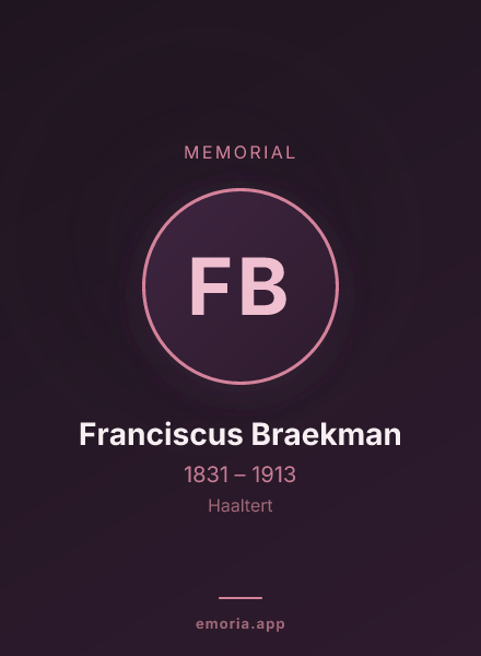 Memorial portrait of Franciscus Braekman