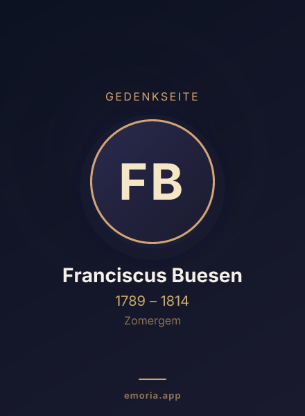 Gedenkportrait von Franciscus Buesen