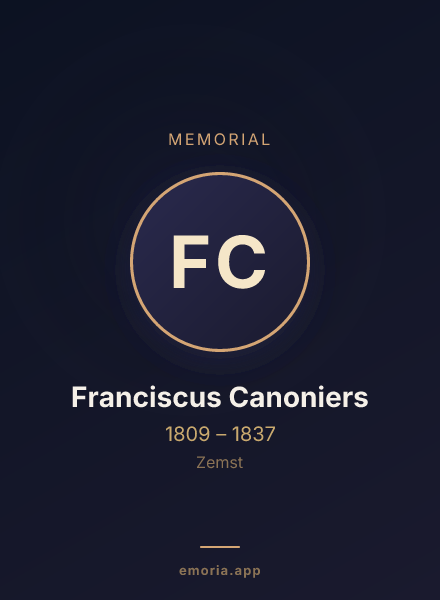 Memorial portrait of Franciscus Canoniers