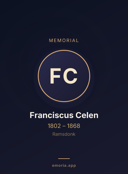 Memorial portrait of Franciscus Celen