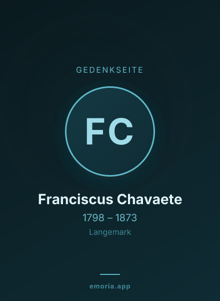 Gedenkportrait von Franciscus Chavaete