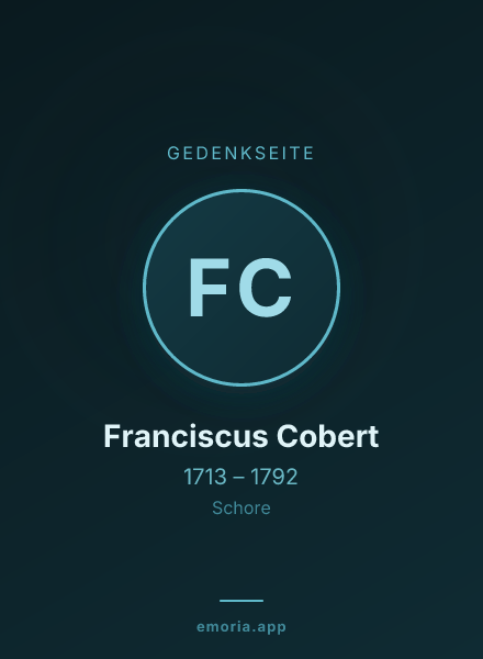 Gedenkportrait von Franciscus Cobert