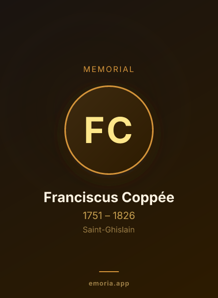 Memorial portrait of Franciscus Coppée