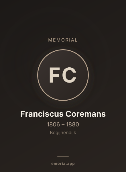 Memorial portrait of Franciscus Coremans
