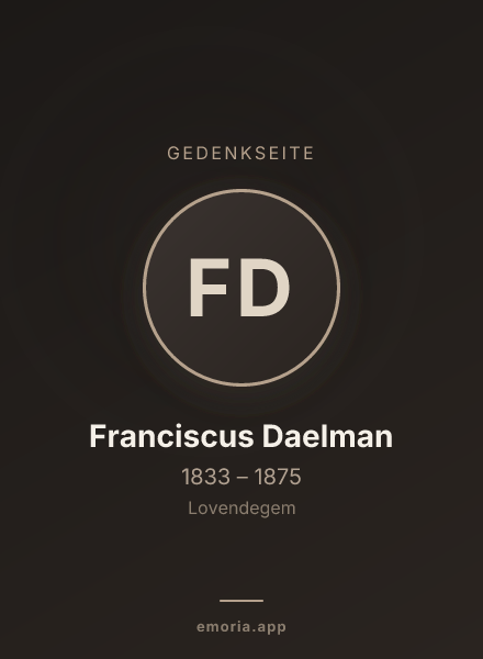 Gedenkportrait von Franciscus Daelman