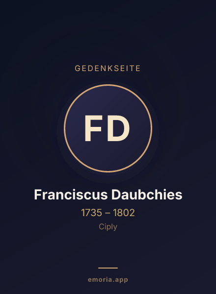 Gedenkportrait von Franciscus Daubchies