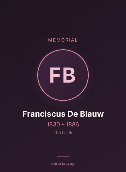 Memorial portrait of Franciscus De Blauw