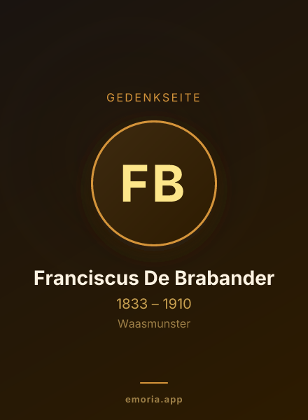 Gedenkportrait von Franciscus De Brabander