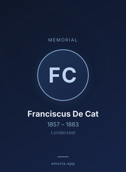 Memorial portrait of Franciscus De Cat
