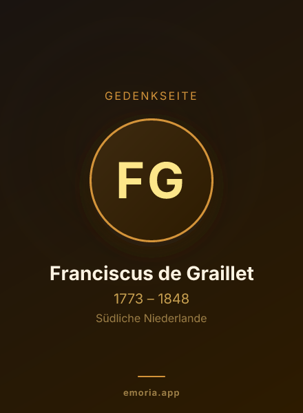 Gedenkportrait von Franciscus de Graillet