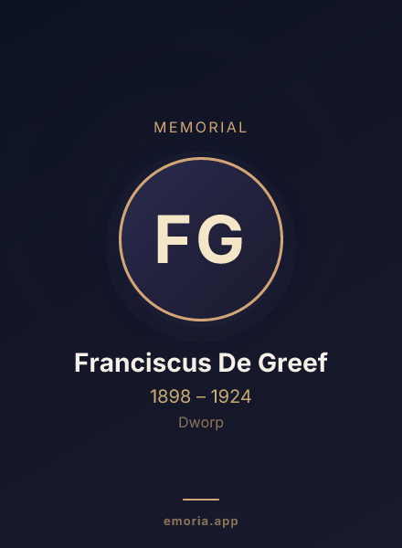 Memorial portrait of Franciscus De Greef