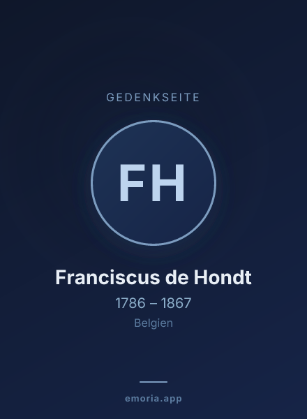 Gedenkportrait von Franciscus de Hondt