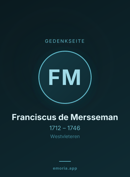 Gedenkportrait von Franciscus de Mersseman