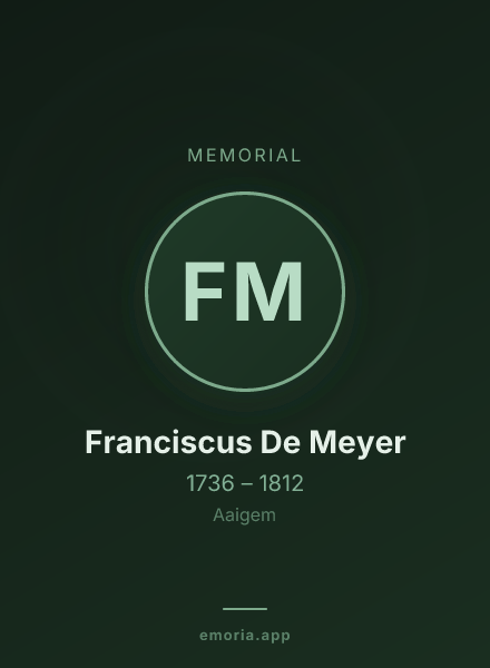 Memorial portrait of Franciscus De Meyer