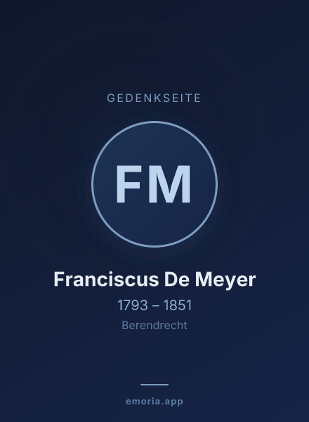 Gedenkportrait von Franciscus De Meyer